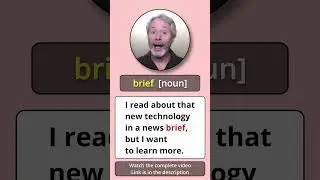 “BRIEF” (as a Noun) - という単語を学びましょう！(名詞として) #shorts