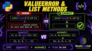 Python Float to Integer Conversion: Value Errors | Adding Elements in Lists using built-in Methods