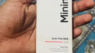 Minimalist AHA PHA BHA Chemical Peel review #minimalist #chemicalpeel