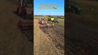 Дискование стерни гороха под сев озимой пшеницы трактором К-742МПр.