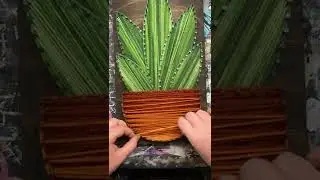 Succulent String Art Ombre Bowl