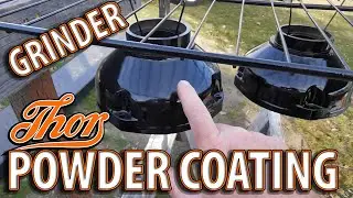 Vintage 1HP 10" Grinder Restoration, powder coating PT.2 - RARE Model 5468 - Thor Power Tool Co
