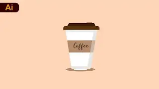 Coffee Cup Illustration Art | Draw a flat design | Vector art flat 