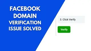 Facebook Domain Verify Button Not Visible | Facebook Business Manager | Facebook Ads 2022