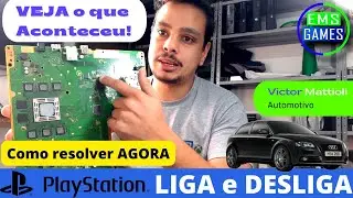 PS4 LIGA e DESLIGA -  PS4 ascende a luz azul e apaga | Playstation 4 do Victor Mattioli NÃO LIGA