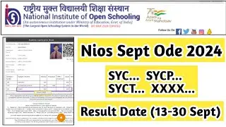 Nios Sept Result XXXXSYC SYCP SYCT | Task Is Helping (NIOS) #nios #ode #result#xxxx #syc #sycp #syct