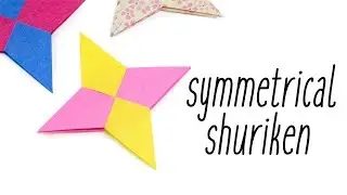Origami Symmetrical Shuriken Star Tutorial - Paper Kawaii