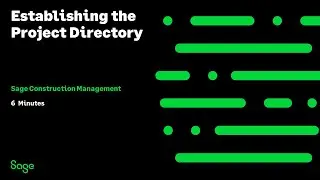 Sage Construction Management - Project Directory