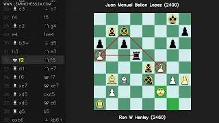 Slava-Variante-Ceca: Ron W Henley (2460) vs Juan Manuel Bellon Lopez (2400)