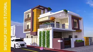 House Exterior design sketchup 2022 + vray 6 | vray render