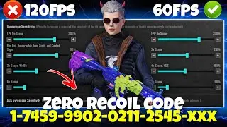 BEST ZERO RECOIL SENSITIVITY CODE FOR BGMI PUBG MOBILE ZERO RECOIL SENSITIVITY CODE | SENSITIVITY