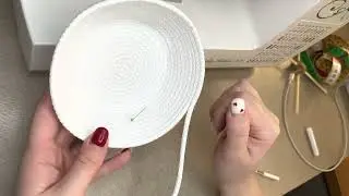 Как шить квадратную корзину из шнура | Квадратная корзина с круглого дна