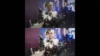 Before and After! Genshin Impact: Emilie Cosplayer: Onnies #VFX #genshinimpact #cosplay #Emilie