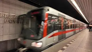 Czech Republic, Prague, metro ride from Pražského povstání to Vyšehrad