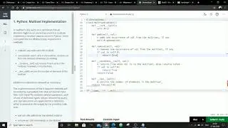 Hackerrank Python Certification Solutions | Multiset class in python