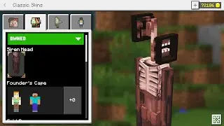 Minecraft: How To Turn Into SIREN HEAD in Minecraft PE (Siren Head Skin Trolling!)