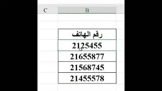 حل مشكلة عدم ظهور الصفر الأول لرقم الهاتف في الإكسل