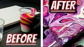 STOP What YOU'RE DOING and WATCH This Satisfying ACRYLIC POURING Abstract Art