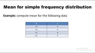 MEAN|| Ungroup || Simple frequency || Grouped data