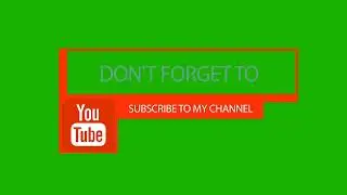 YouTube Green Screen Subscribe Button Copyright free @greenscreenstudio8099