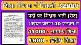 Reet bharti 2021, reet vigyapti 2021, Shikshak bharti 2021