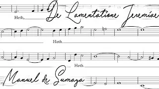 Manuel de Sumaya - De Lamentatione Jeremiae (1717) Score