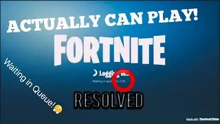 FORTNITE WAITING IN (QUEUE) FIXED!!!