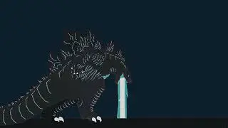 Godzilla drills in the ground animation