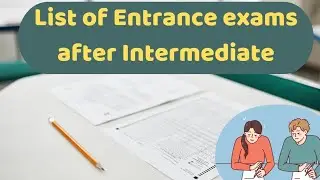 List of Entrance exams after Intermediate (12th) in India level
