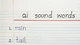 ai sound words