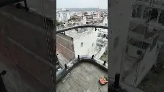 band glass balcony railing installation process#shorts #railing #shortsfeed #shortvideo #trending 🔥🔥