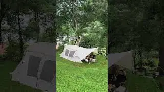 Rainy camp with friends 🏕️🌦️ #camping #camp #campingvibes #outdoors #chill #rainyday #friends
