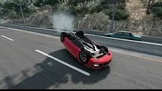Street racing: Near misses and crashes! (BeamNG Drive #shorts)