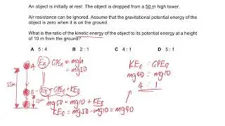 Ratio of KE to GPE at a height