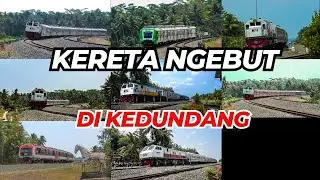 KERETA API NGEBUT BELOK DI KEDUNDANG