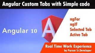 Angular Custom tabs with Simple code from scratch in Angular 10 | Angular Tabs | Angular Tutorial