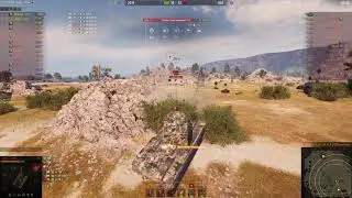 Wot КВ-2 вертуха по танку на захвате