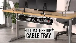 Goodbye cable mess! Best under desk cable tray - Cable management tray - Cord management under desk