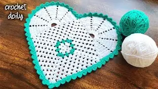 crochet placemat tutorial (2024)  crochet heart thalposh pattern /crochet valentine/ table runner