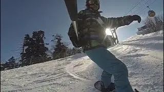YongPyong Resort, Rainbow Paradise, 5600 m - nonstop snowboard riding (film 2)