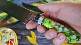 Режет волос на лету! Узбекский нож пчак, кап клёна - Изумрудный город от усто Хайрулло - p4aki.ru