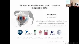 Waves in Earth's core from satellite magnetic data - Nicolas Gillet