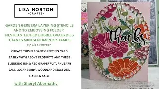 Crafting with the Garden Gerbera Stencils and Embossing Folder