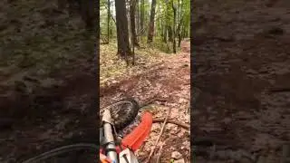 “Chit Happens Mang” Fail and bail on big root 🤣 #enduro #dirtbike