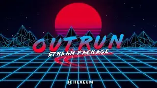 Outrun, Twitch Overlay : 80's Themed Synthwave Stream Package