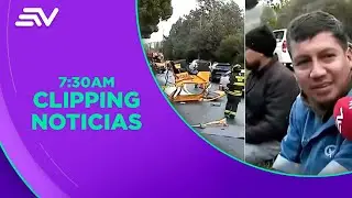 Niño fallece tras choque de una buseta y un tráiler en la av. Simón Bolívar | Televistazo | Ecuavisa