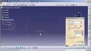 Catia V5 | Catia V6: 3D Freestyle Curve  Control Point | Step 1