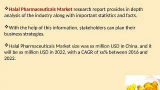 China Halal Pharmaceuticals Market Status and Outlook 2017-2022