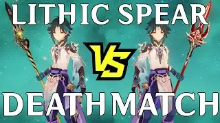 Lithic Spear Lv.80 VS Deathmatch Lv.80, Damage Comparison, Optimization AR55 Xiao
