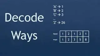 Coding Interview Problem - Decode Ways